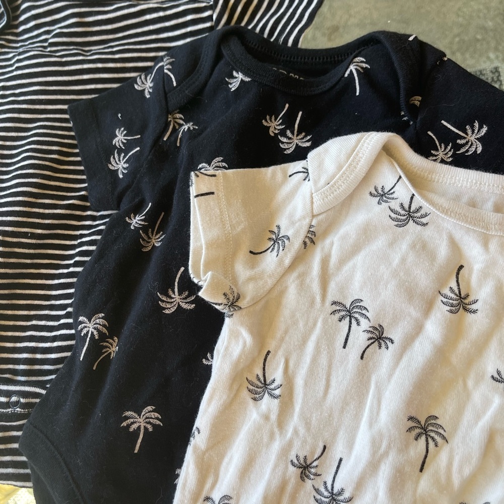 Palm Tree Baby Onesies Set of 4